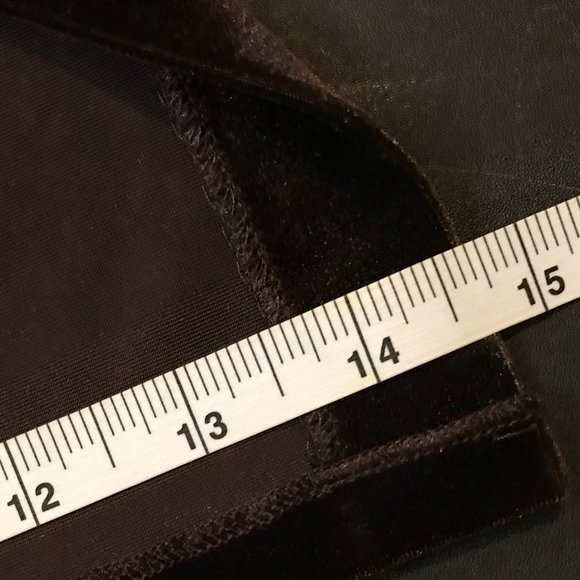 Vintage Velour Maxi Dress - Bodycon - Chocolate Brown - Picture 10 of 10